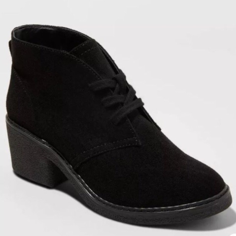 NWT Universal Thread Lucia Black Lace Up Bootie